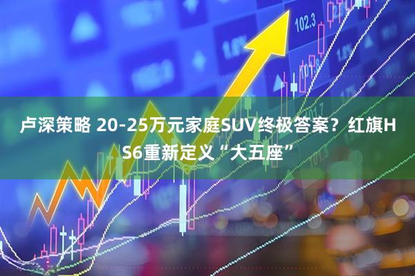卢深策略 20-25万元家庭SUV终极答案？红旗HS6重新定义“大五座”