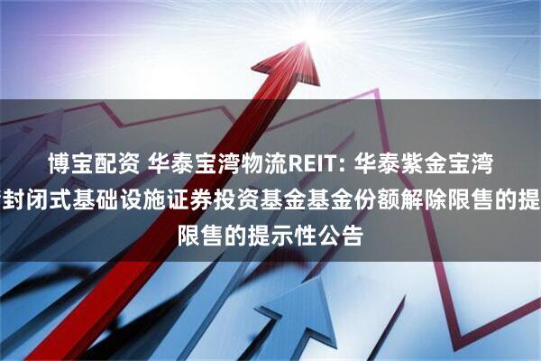 博宝配资 华泰宝湾物流REIT: 华泰紫金宝湾物流仓储封闭式基础设施证券投资基金基金份额解除限售的提示性公告