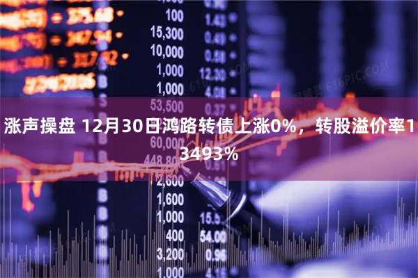 涨声操盘 12月30日鸿路转债上涨0%，转股溢价率13493%